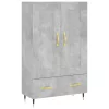  betonszürke szerelt fa magasszekrény 69,5 x 31 x 115 cm