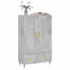  betonszürke szerelt fa magasszekrény 69,5 x 31 x 115 cm