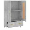  betonszürke szerelt fa magasszekrény 69,5 x 31 x 115 cm