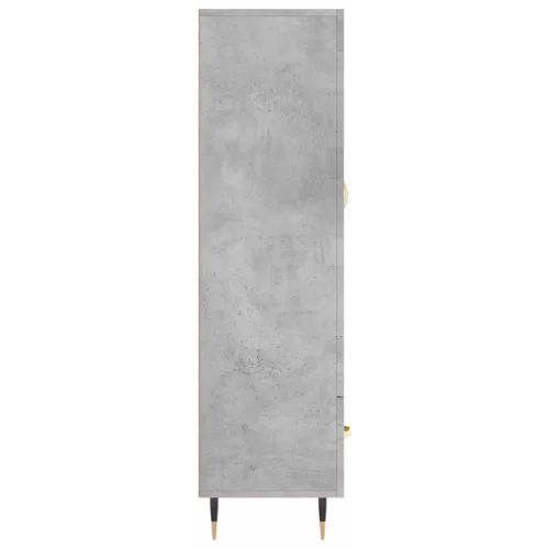  betonszürke szerelt fa magasszekrény 69,5 x 31 x 115 cm