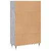  betonszürke szerelt fa magasszekrény 69,5 x 31 x 115 cm