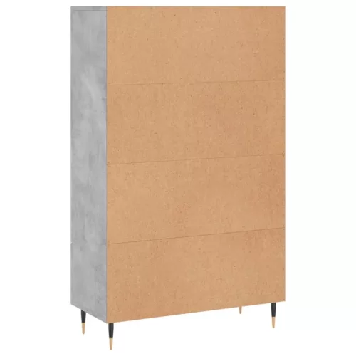  betonszürke szerelt fa magasszekrény 69,5 x 31 x 115 cm