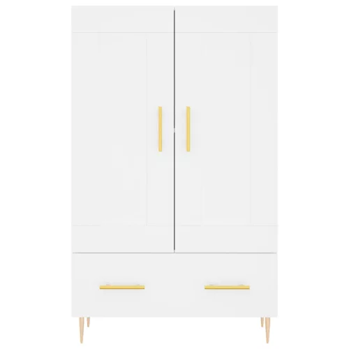  fehér szerelt fa magasszekrény 69,5 x 31 x 115 cm