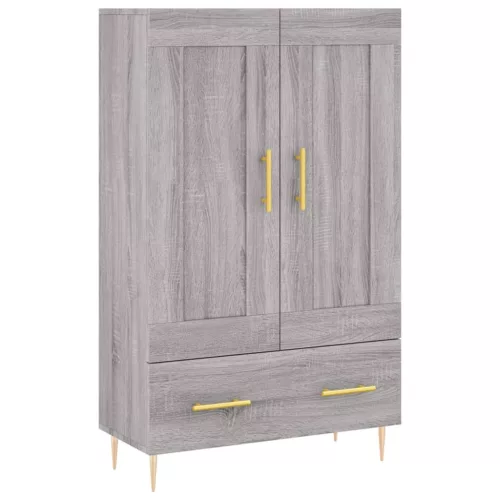  szürke sonoma szerelt fa magasszekrény 69,5 x 31 x 115 cm
