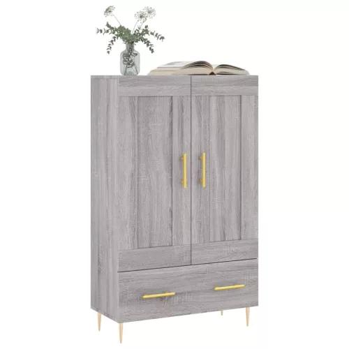  szürke sonoma szerelt fa magasszekrény 69,5 x 31 x 115 cm