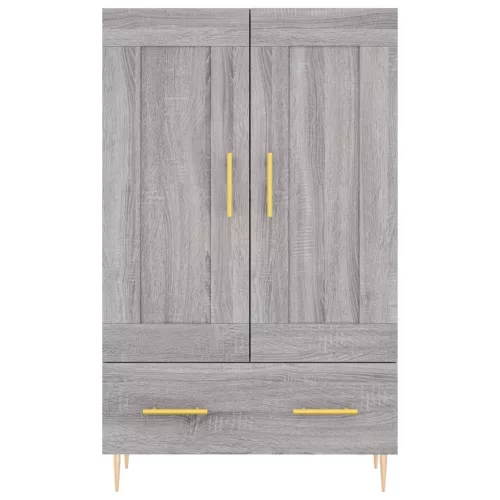  szürke sonoma szerelt fa magasszekrény 69,5 x 31 x 115 cm