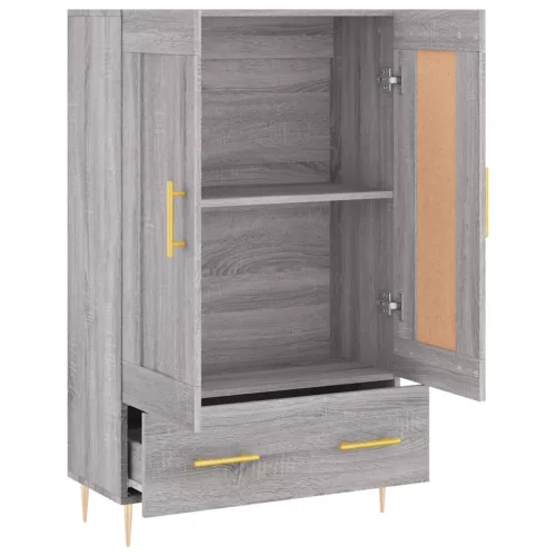  szürke sonoma szerelt fa magasszekrény 69,5 x 31 x 115 cm