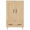  sonoma tölgy színű szerelt fa magasszekrény 69,5 x 31 x 115 cm