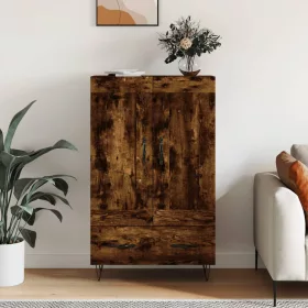    füstös tölgy színű szerelt fa magasszekrény 69,5 x 31 x 115 cm
