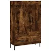  füstös tölgy színű szerelt fa magasszekrény 69,5 x 31 x 115 cm