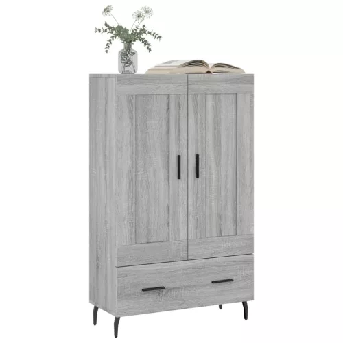  szürke sonoma szerelt fa magasszekrény 69,5 x 31 x 115 cm