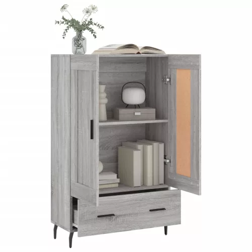  szürke sonoma szerelt fa magasszekrény 69,5 x 31 x 115 cm