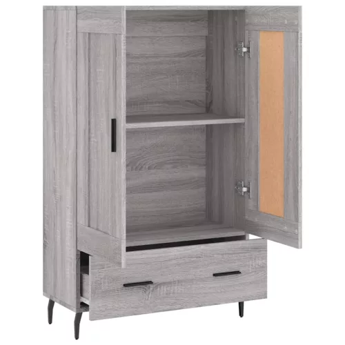  szürke sonoma szerelt fa magasszekrény 69,5 x 31 x 115 cm