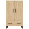  sonoma tölgy színű szerelt fa magasszekrény 69,5 x 31 x 115 cm