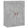  betonszürke szerelt fa fali szekrény 69,5 x 34 x 90 cm