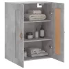 betonszürke szerelt fa fali szekrény 69,5 x 34 x 90 cm