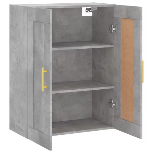 betonszürke szerelt fa fali szekrény 69,5 x 34 x 90 cm