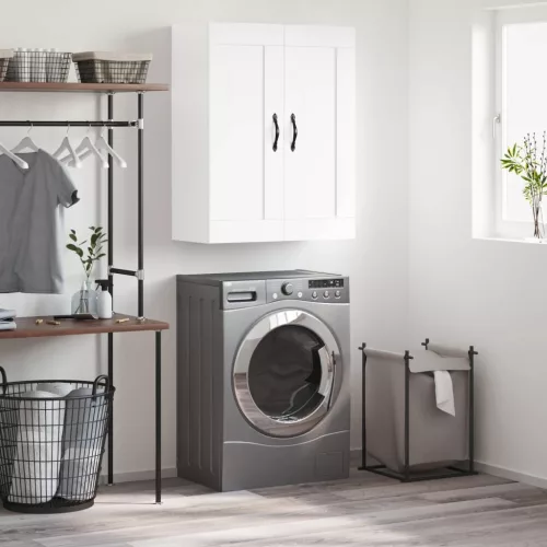  fehér szerelt fa fali szekrény 69,5 x 34 x 90 cm