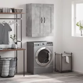  betonszürke szerelt fa fali szekrény 69,5 x 34 x 90 cm