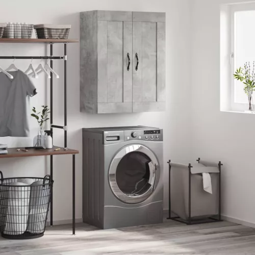  betonszürke szerelt fa fali szekrény 69,5 x 34 x 90 cm