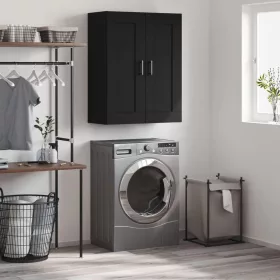  fekete szerelt fa fali szekrény 69,5 x 34 x 90 cm