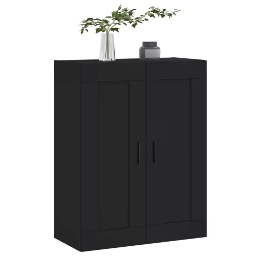  fekete szerelt fa fali szekrény 69,5 x 34 x 90 cm