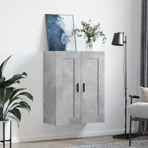  betonszürke szerelt fa fali szekrény 69,5 x 34 x 90 cm