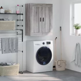  szürke sonoma szerelt fa fali szekrény 69,5 x 34 x 90 cm