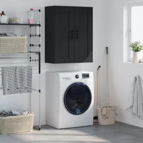  fekete szerelt fa fali szekrény 69,5 x 34 x 90 cm