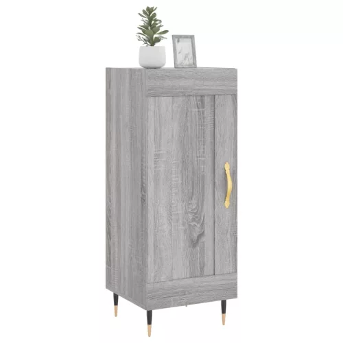  szürke sonoma színű szerelt fa tálalószekrény 34,5 x 34 x 90 cm