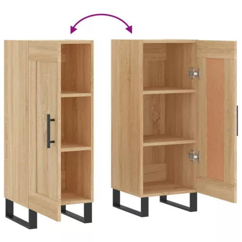  sonoma tölgy színű szerelt fa tálalóasztal 34,5 x 34 x 90 cm