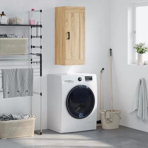  sonoma tölgy szerelt fa fali szekrény 34,5x34x90 cm