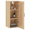  sonoma tölgy szerelt fa fali szekrény 34,5x34x90 cm