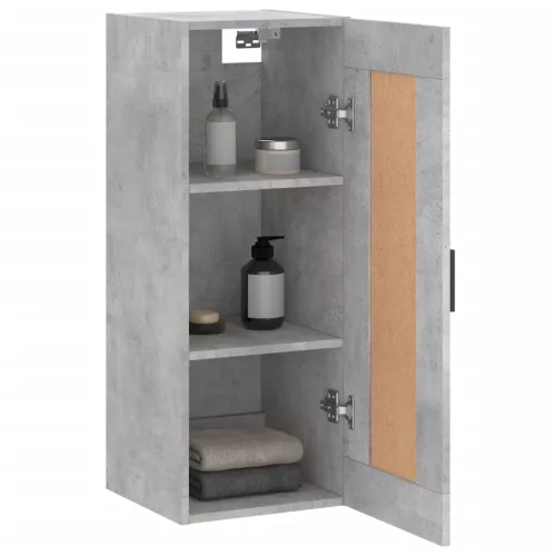 betonszürke szerelt fa fali szekrény 34,5x34x90 cm