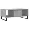  betonszürke szerelt fa dohányzóasztal 90x50x36,5 cm