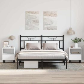  2 db fehér szerelt fa éjjeliszekrény 40 x 35 x 50 cm