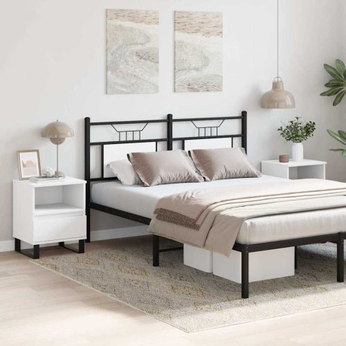  2 db fehér szerelt fa éjjeliszekrény 40 x 35 x 50 cm