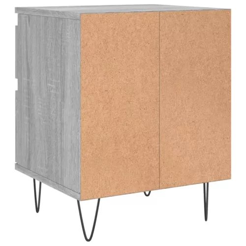  szürke sonoma színű szerelt fa éjjeliszekrény 40 x 35 x 50 cm