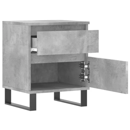  2 db betonszürke szerelt fa éjjeliszekrény 40 x 35 x 50 cm