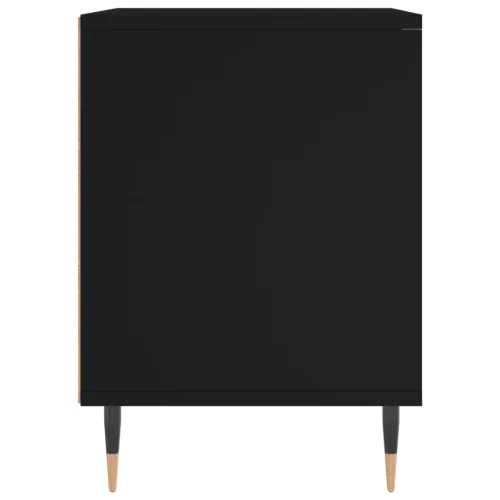  2 db fekete szerelt fa éjjeliszekrény 40 x 35 x 50 cm