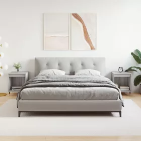    2 db szürke sonoma színű éjjeliszekrény 40 x 35 x 50 cm