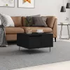  fekete szerelt fa dohányzóasztal 55x55x36,5 cm