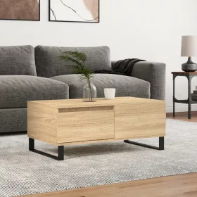    sonoma tölgy színű szerelt fa dohányzóasztal 90 x 50 x 36,5 cm