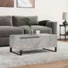  betonszürke szerelt fa dohányzóasztal 90x50x36,5 cm