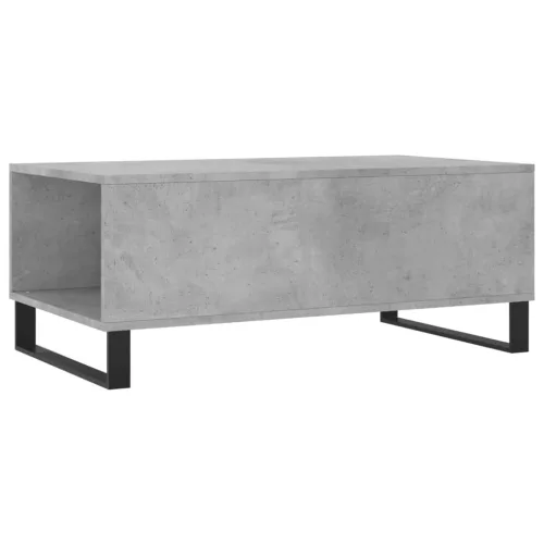  betonszürke szerelt fa dohányzóasztal 90x50x36,5 cm