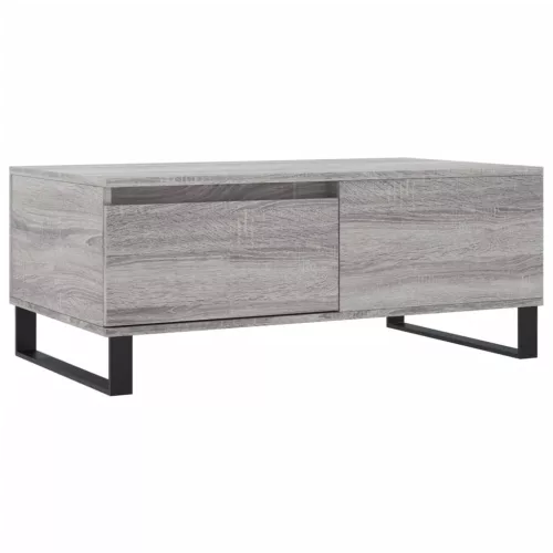  szürke sonoma színű szerelt fa dohányzóasztal 90 x 50 x 36,5 cm