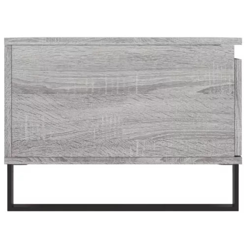  szürke sonoma színű szerelt fa dohányzóasztal 90 x 50 x 36,5 cm
