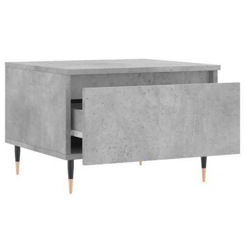  2 db betonszürke szerelt fa dohányzóasztal 50 x 46 x 35 cm
