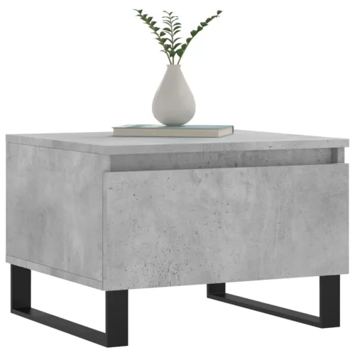  2 db betonszürke szerelt fa dohányzóasztal 50 x 46 x 35 cm
