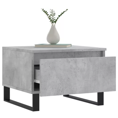  2 db betonszürke szerelt fa dohányzóasztal 50 x 46 x 35 cm